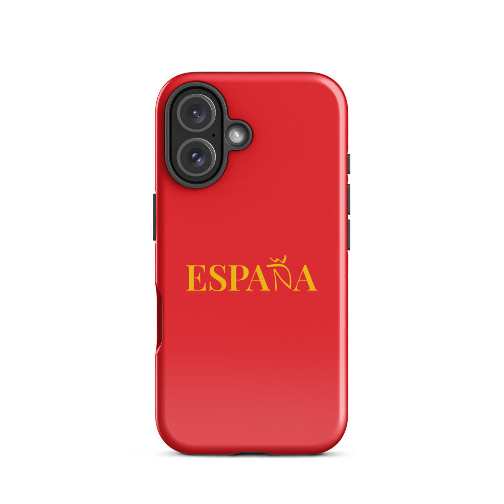Carcasa dura (tough case) iPhone ESPAÑA rojo-dorado