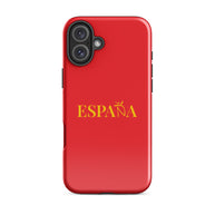 Carcasa dura (tough case) iPhone ESPAÑA rojo-dorado