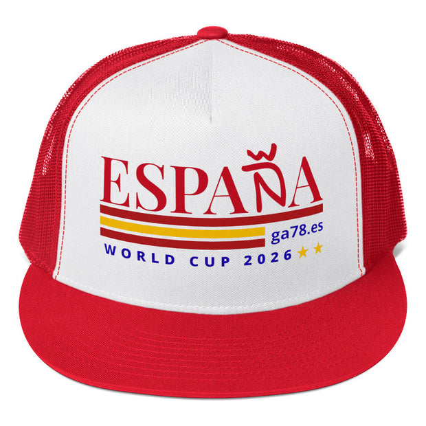 Gorra impresa Mundial 2026 tipo Trucker color rojo