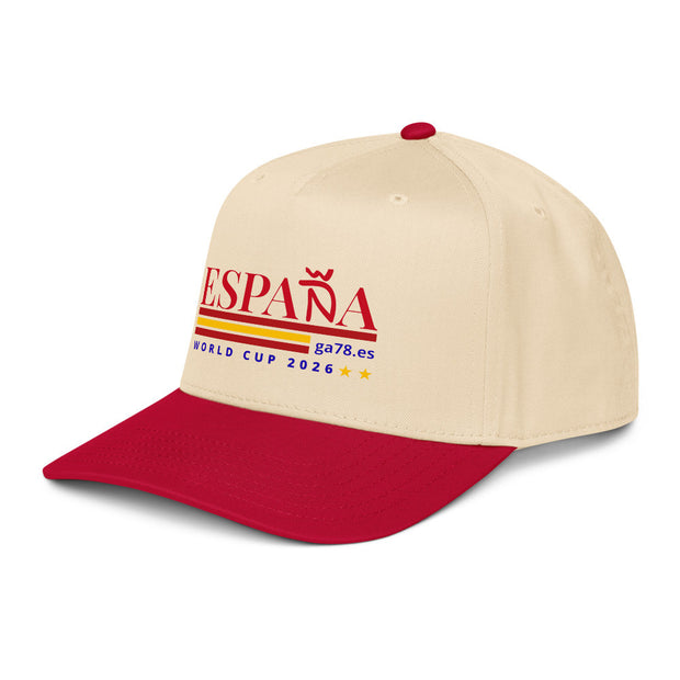 Gorra impresa Mundial 2026 tipo vintage color crema-rojo