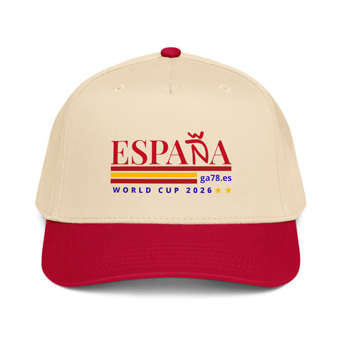 Gorra impresa Mundial 2026 tipo vintage color crema-rojo