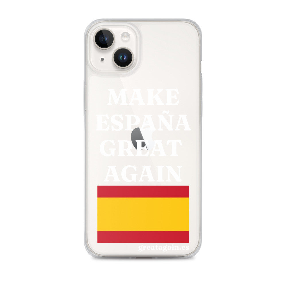 Carcasa transparente para iPhone® Make España Great Again