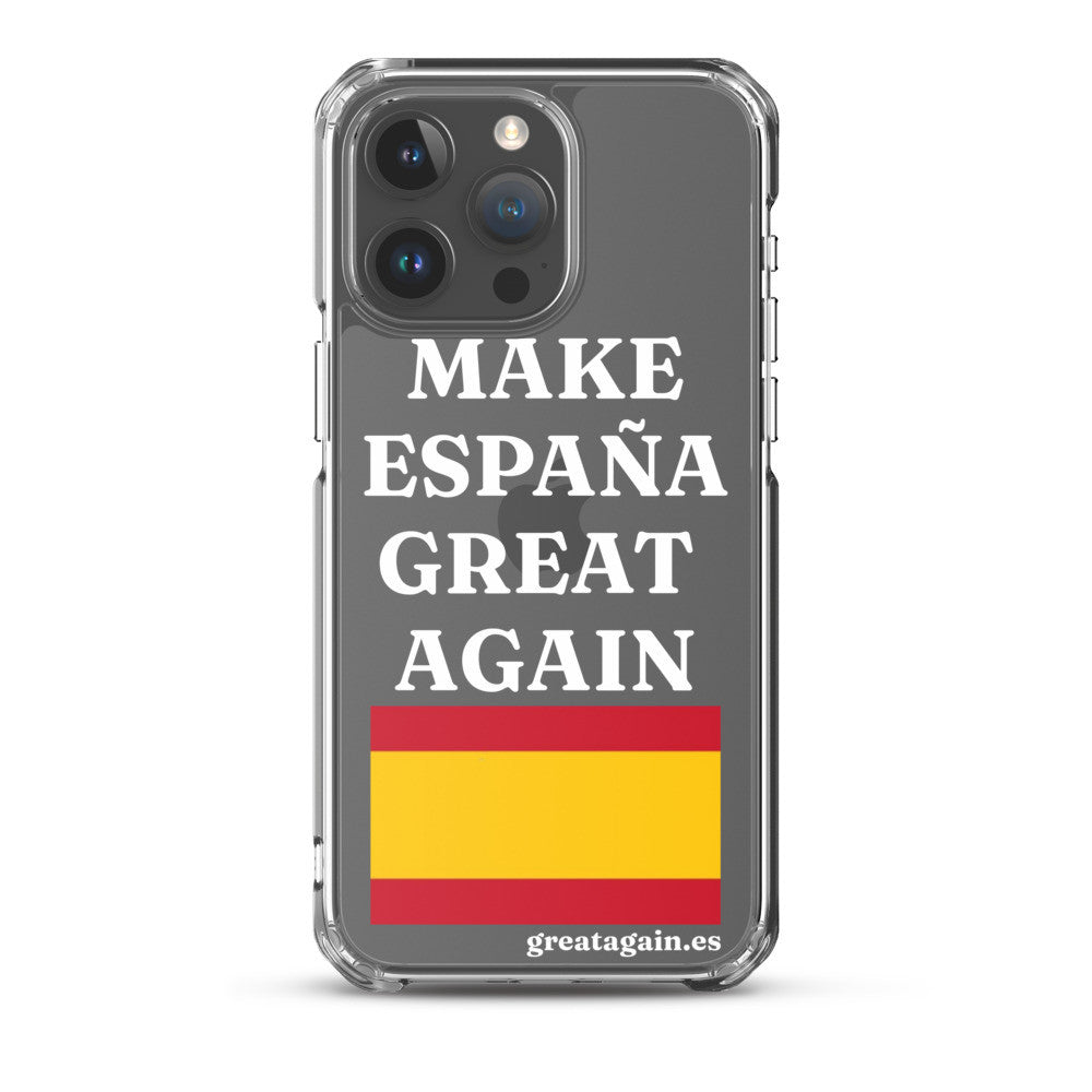 Carcasa transparente para iPhone® Make España Great Again