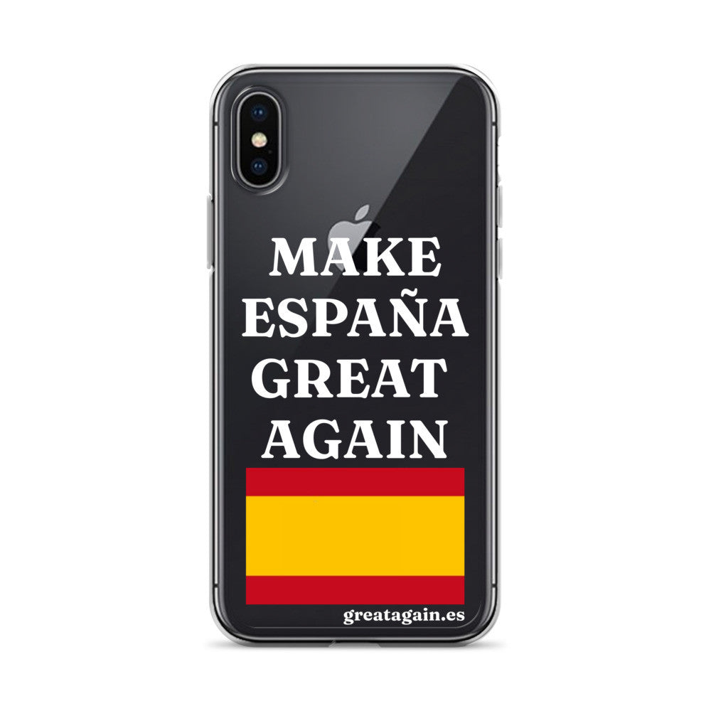 Carcasa transparente para iPhone® Make España Great Again