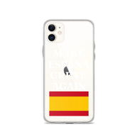 Carcasa transparente para iPhone® Make España Great Again