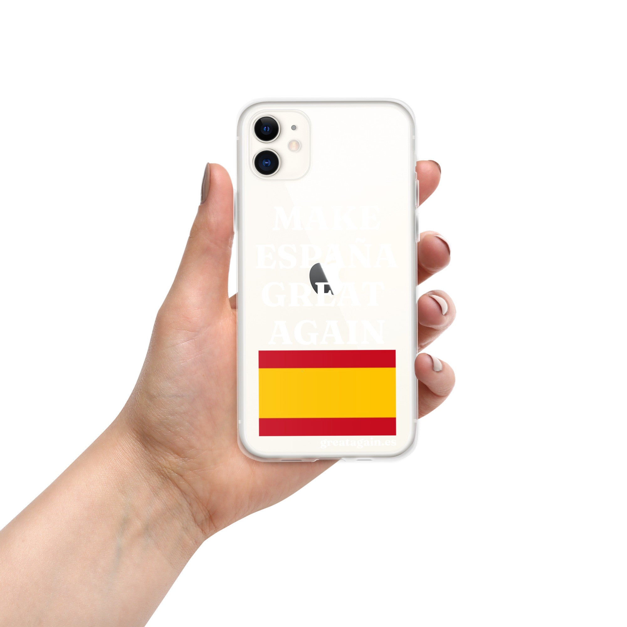 Carcasa transparente para iPhone® Make España Great Again