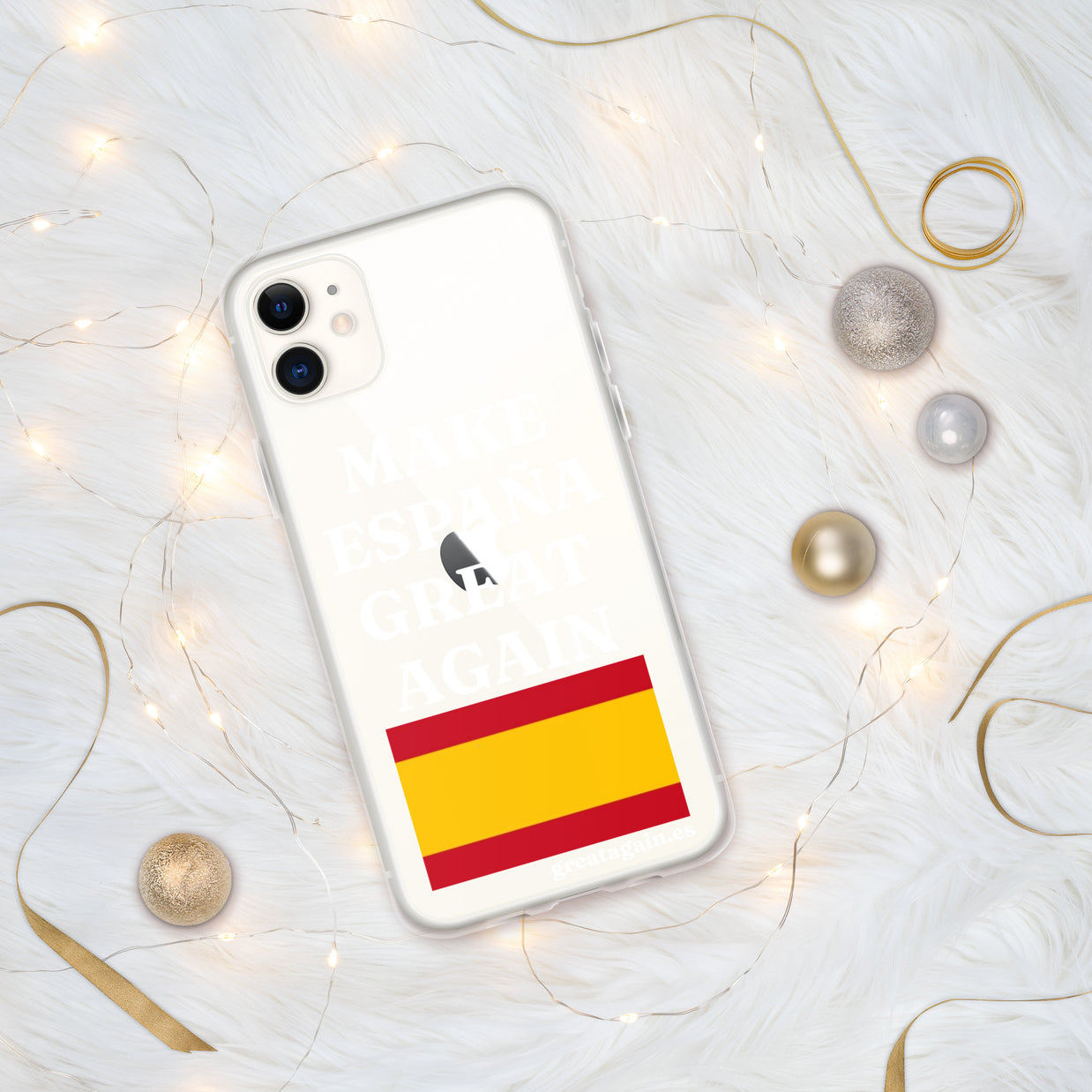 Carcasa transparente para iPhone® Make España Great Again