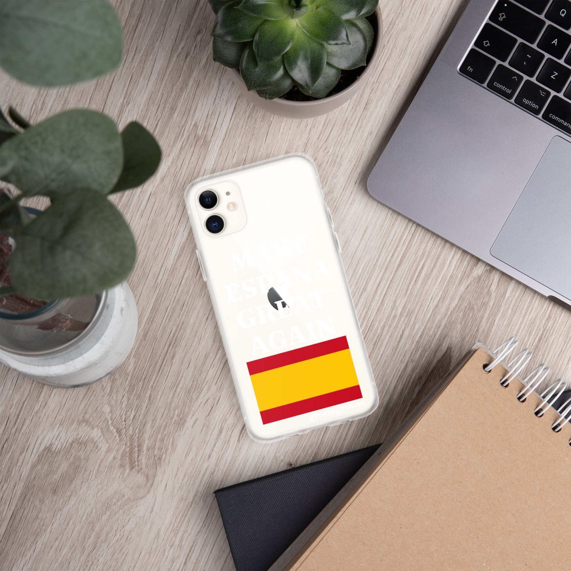Carcasa transparente para iPhone® Make España Great Again