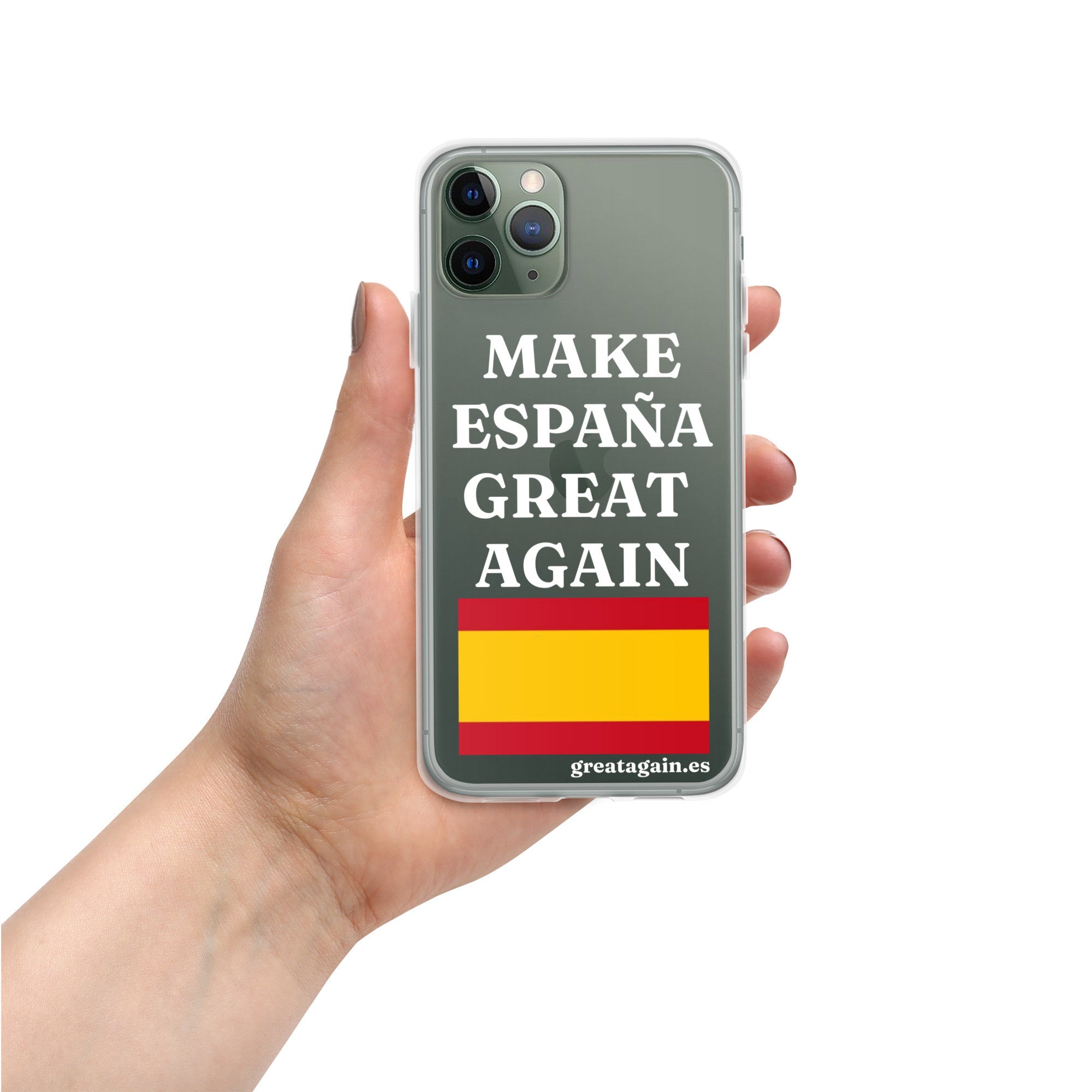 Carcasa transparente para iPhone® Make España Great Again