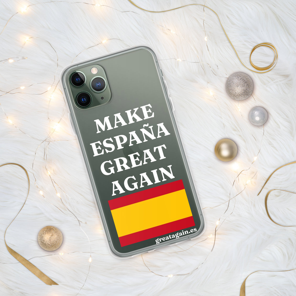 Carcasa transparente para iPhone® Make España Great Again