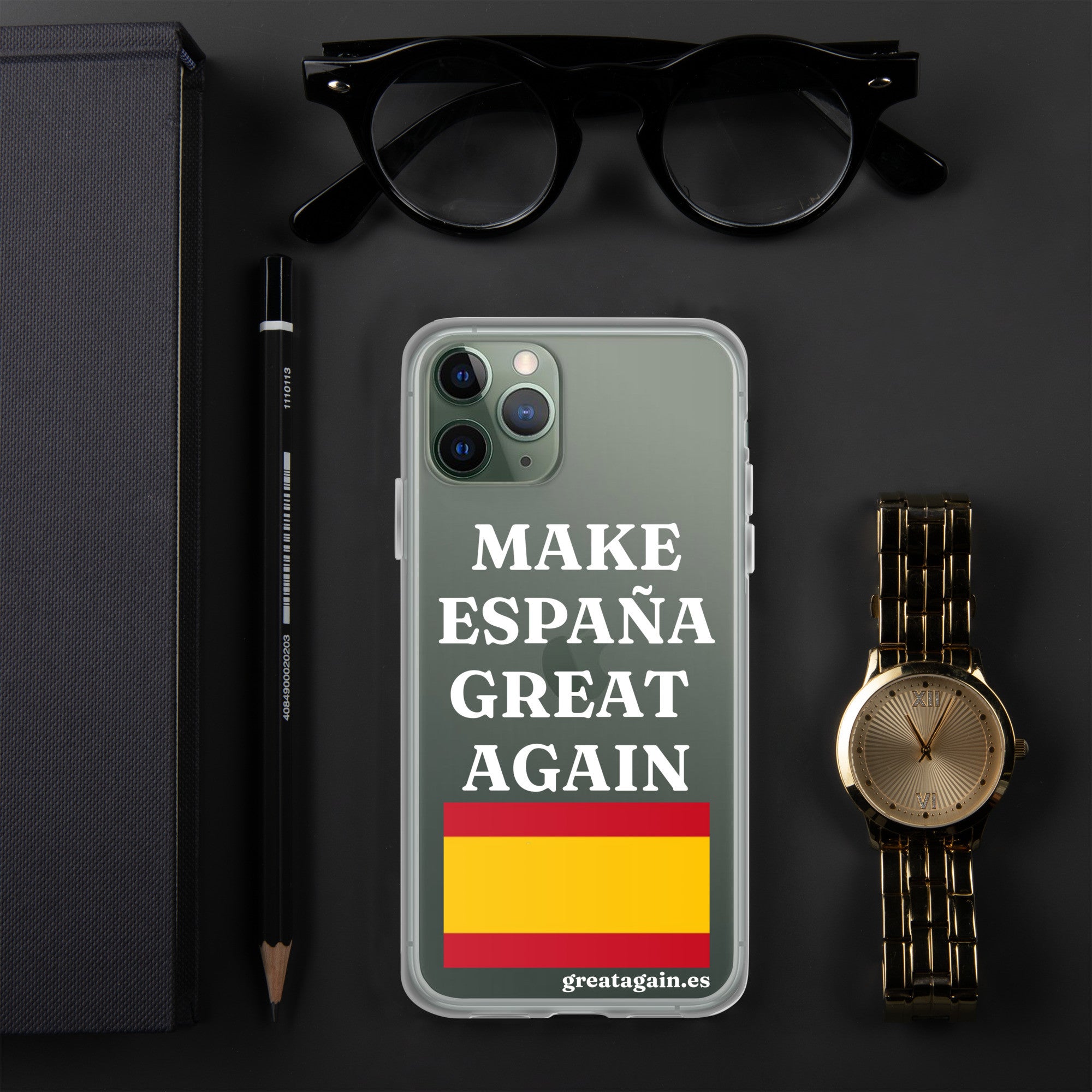 Carcasa transparente para iPhone® Make España Great Again