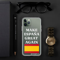 Carcasa transparente para iPhone® Make España Great Again