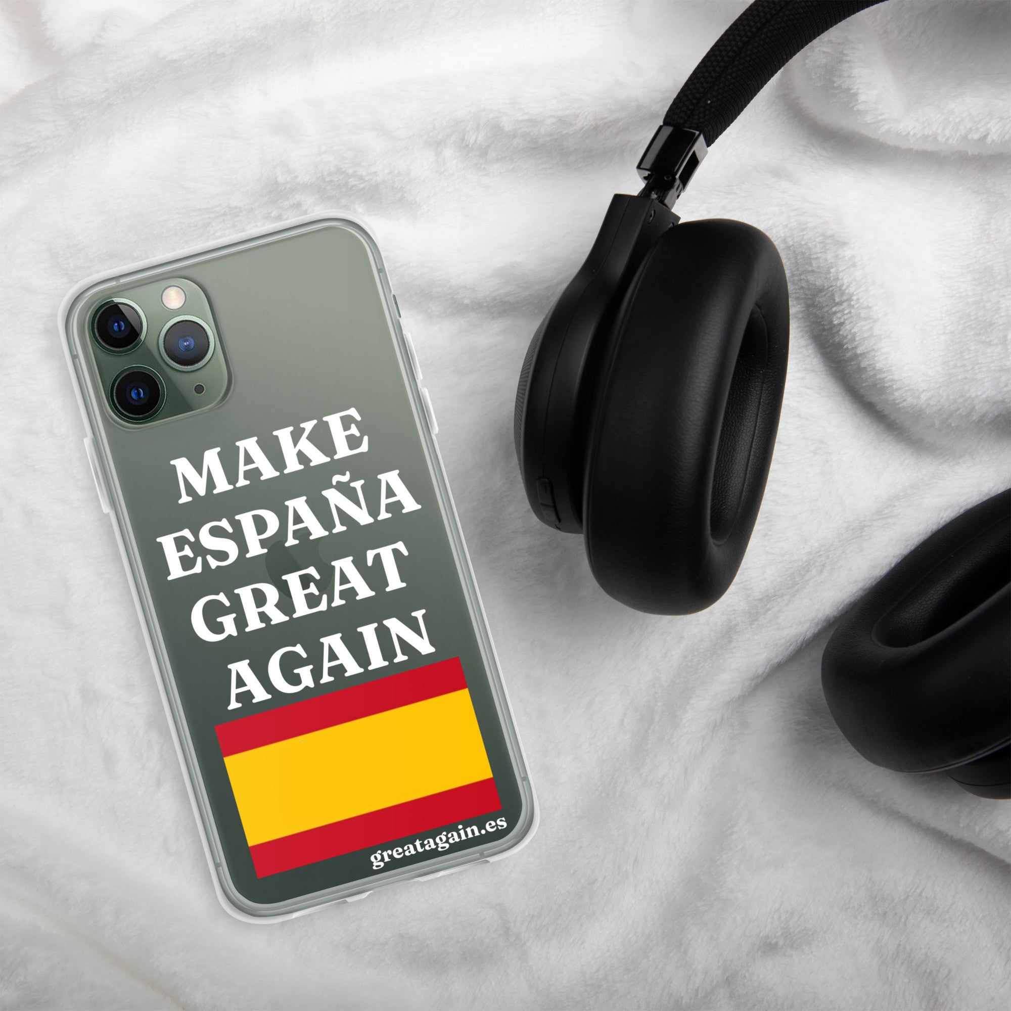 Carcasa transparente para iPhone® Make España Great Again
