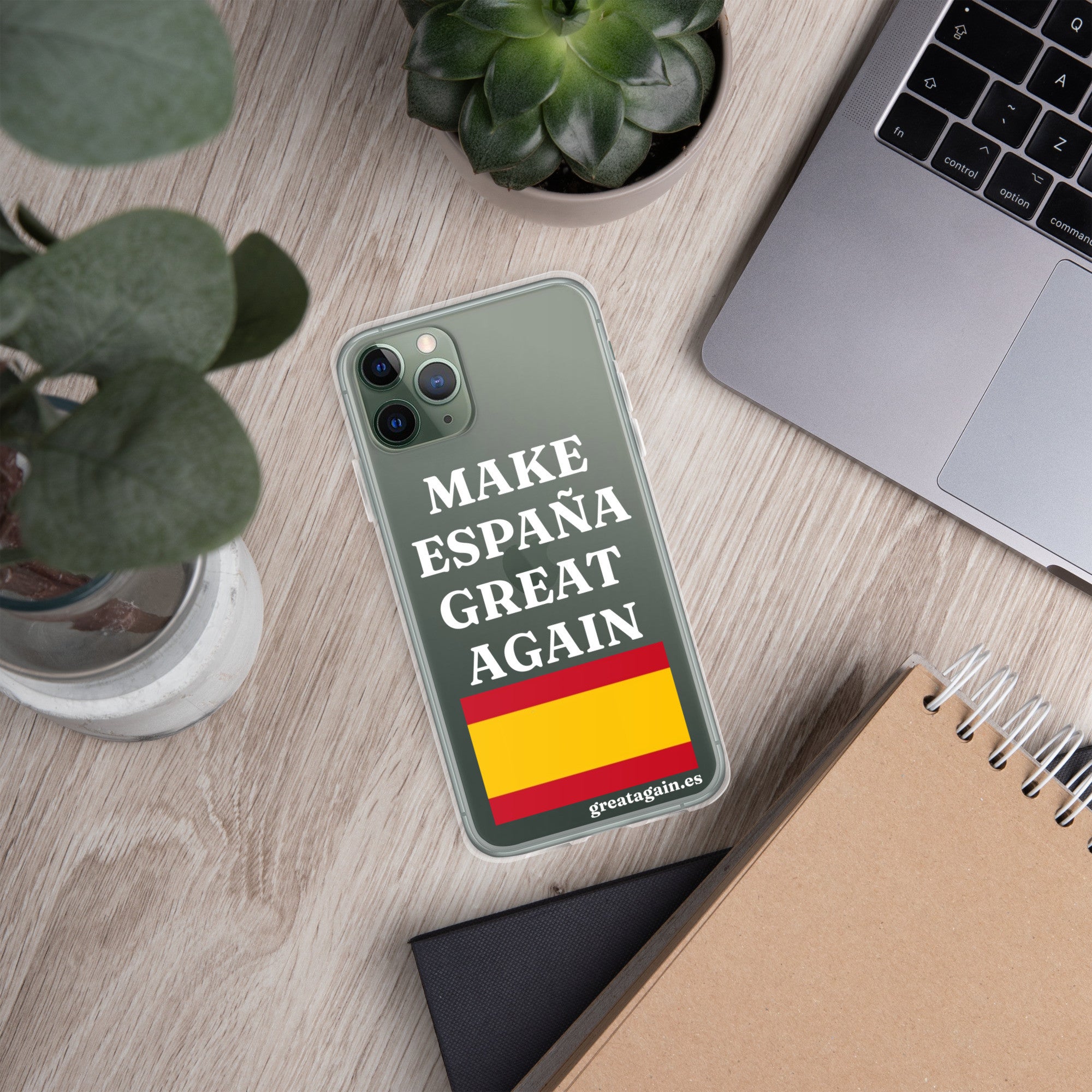 Carcasa transparente para iPhone® Make España Great Again