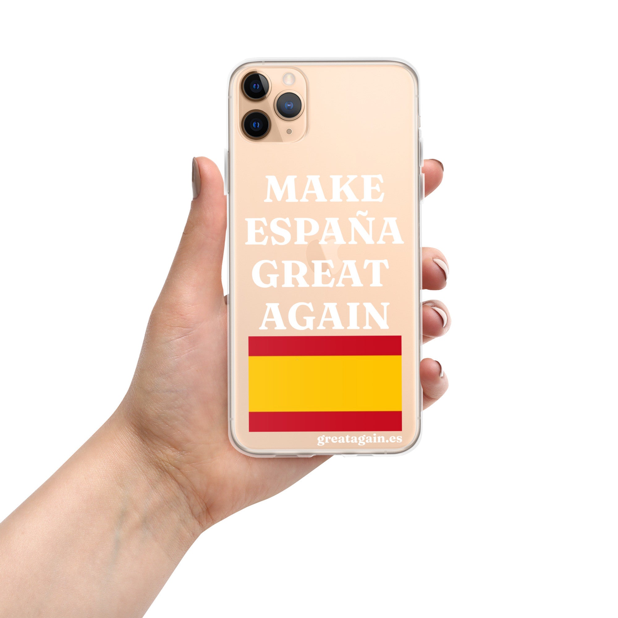 Carcasa transparente para iPhone® Make España Great Again
