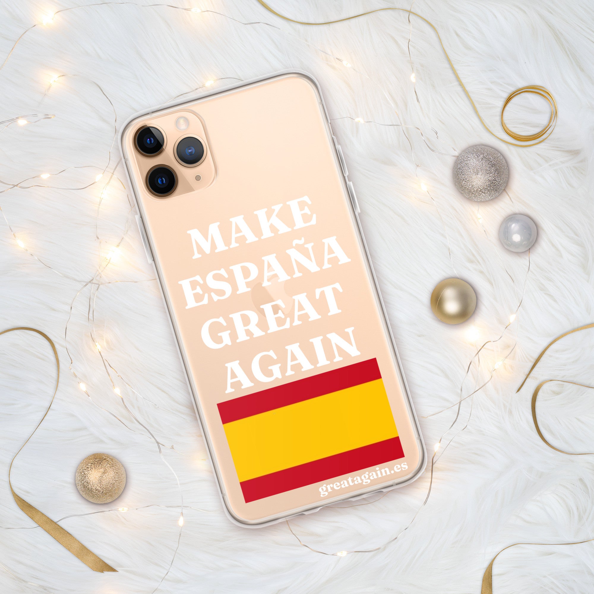 Carcasa transparente para iPhone® Make España Great Again
