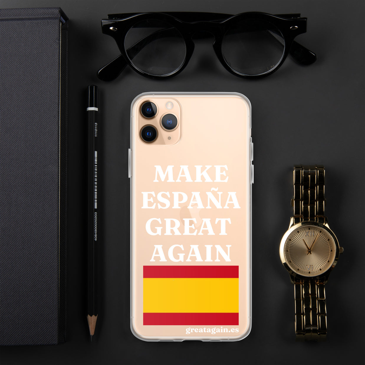 Carcasa transparente para iPhone® Make España Great Again