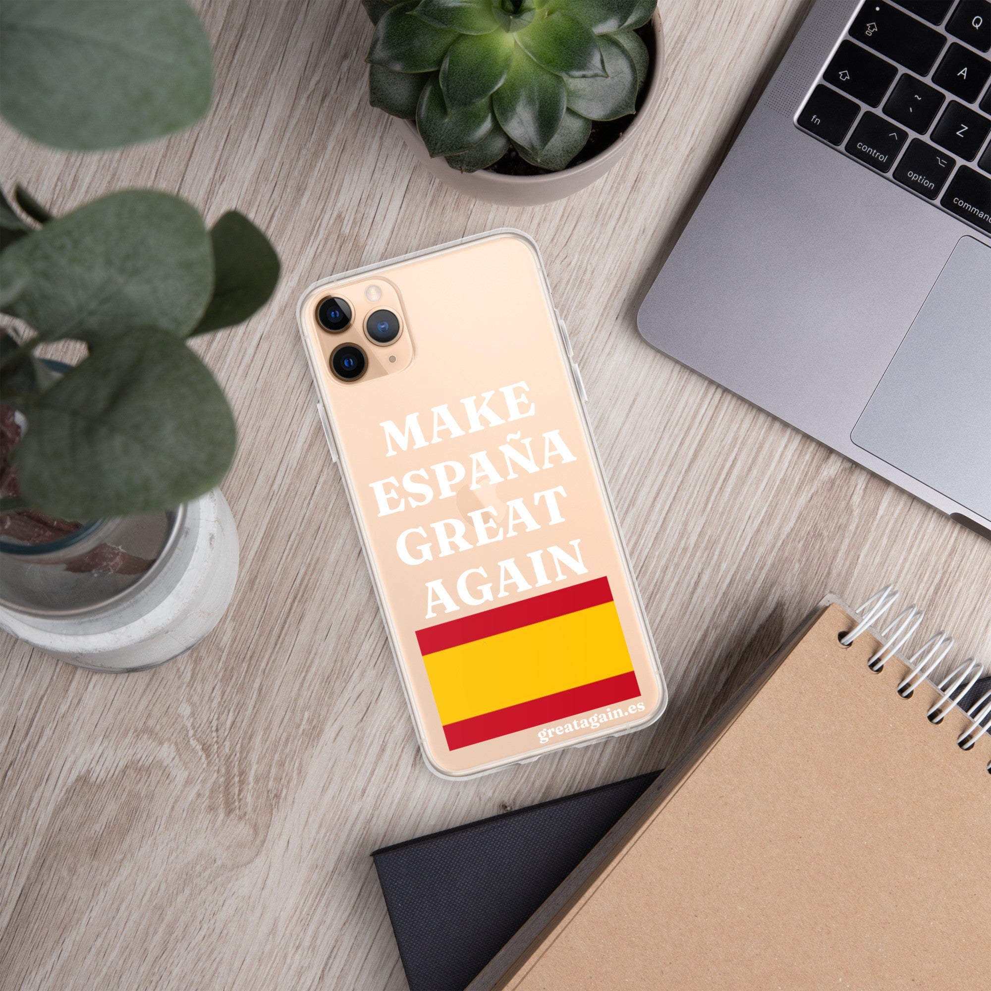 Carcasa transparente para iPhone® Make España Great Again