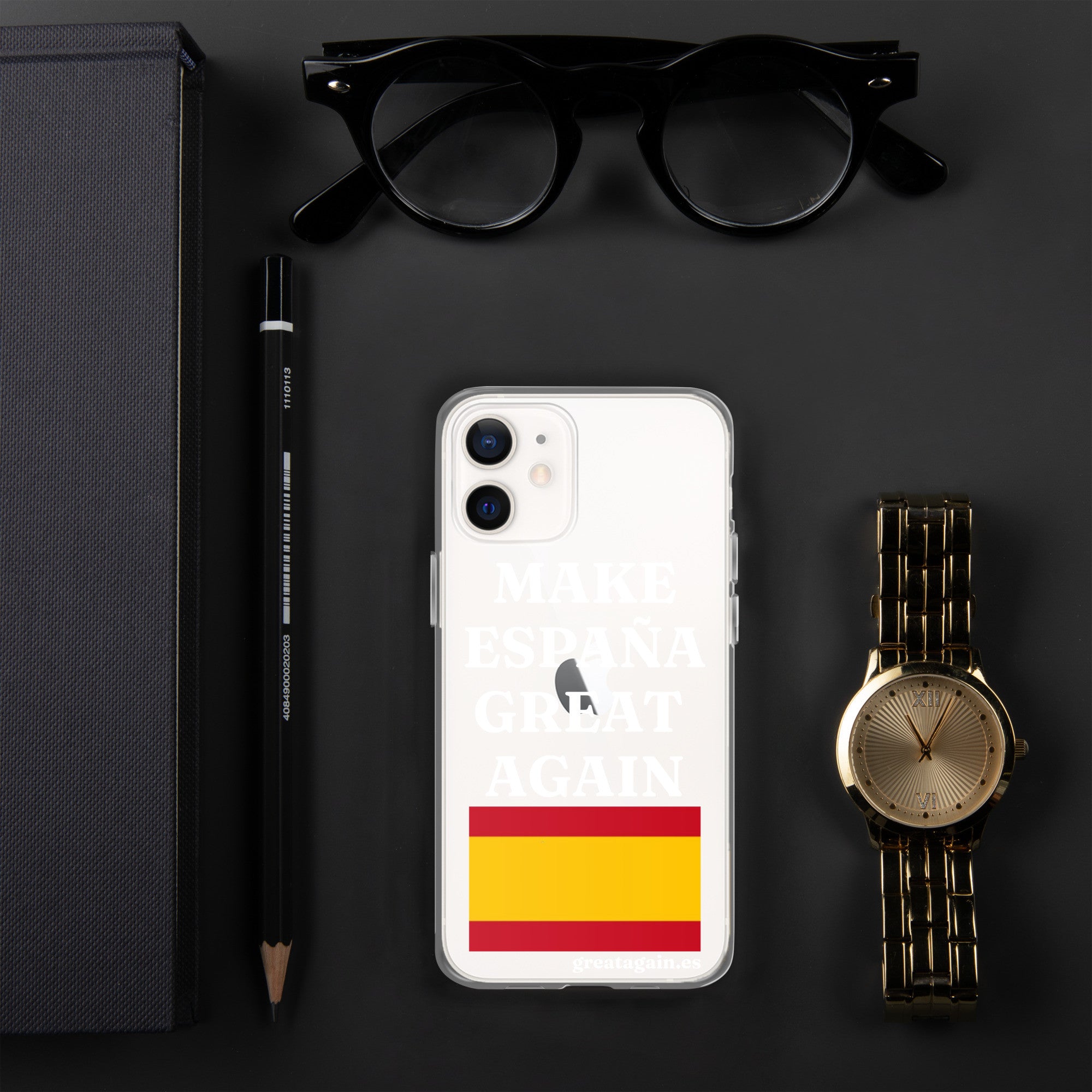 Carcasa transparente para iPhone® Make España Great Again