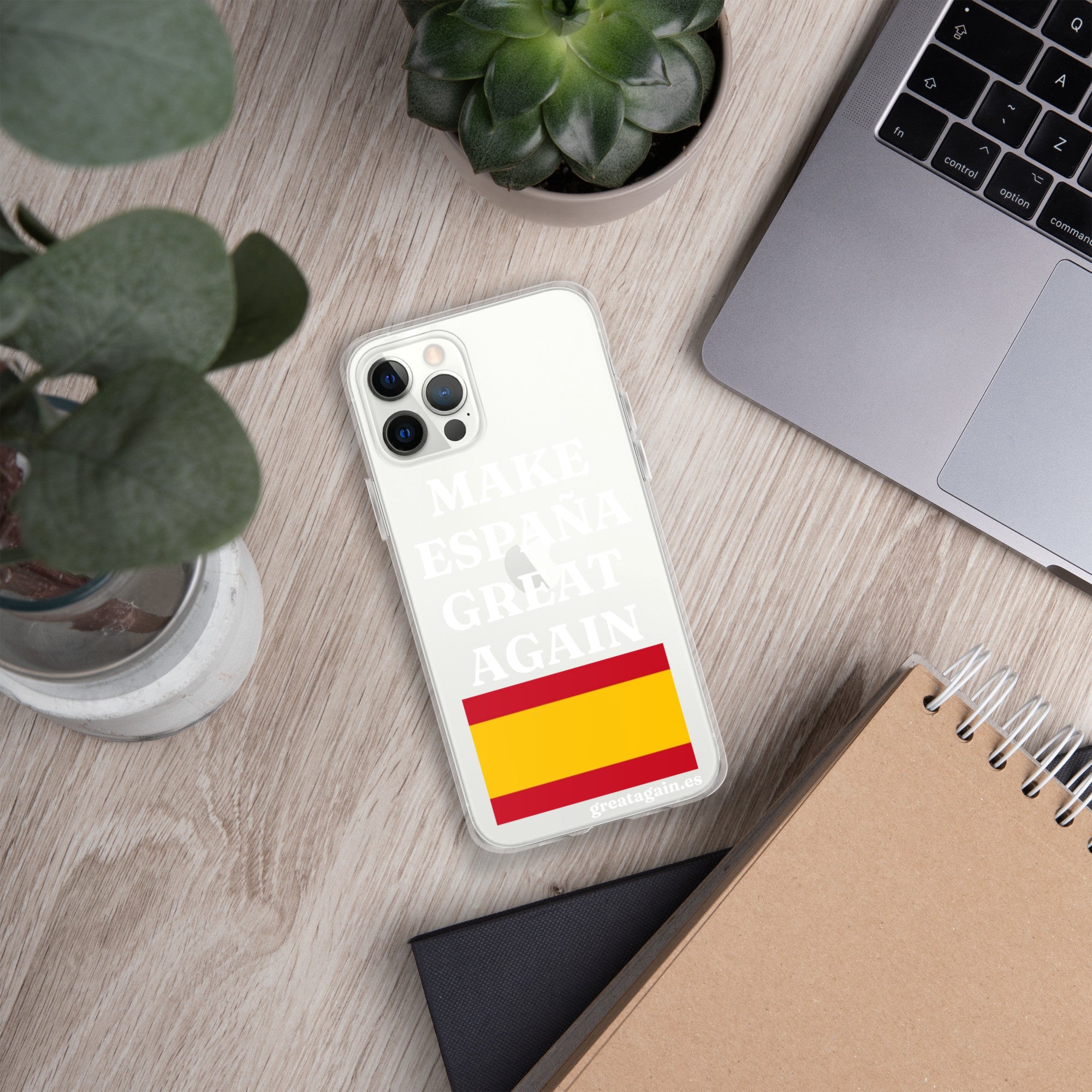 Carcasa transparente para iPhone® Make España Great Again