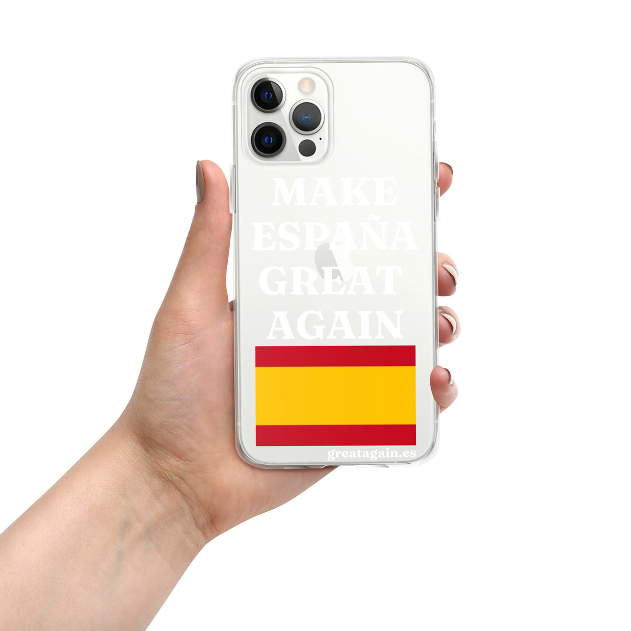 Carcasa transparente para iPhone® Make España Great Again