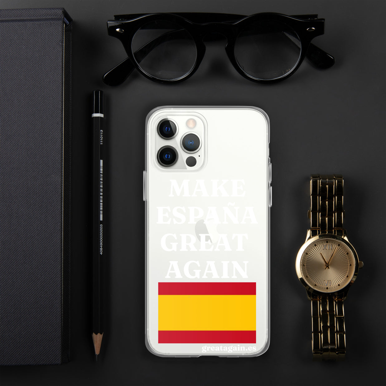 Carcasa transparente para iPhone® Make España Great Again