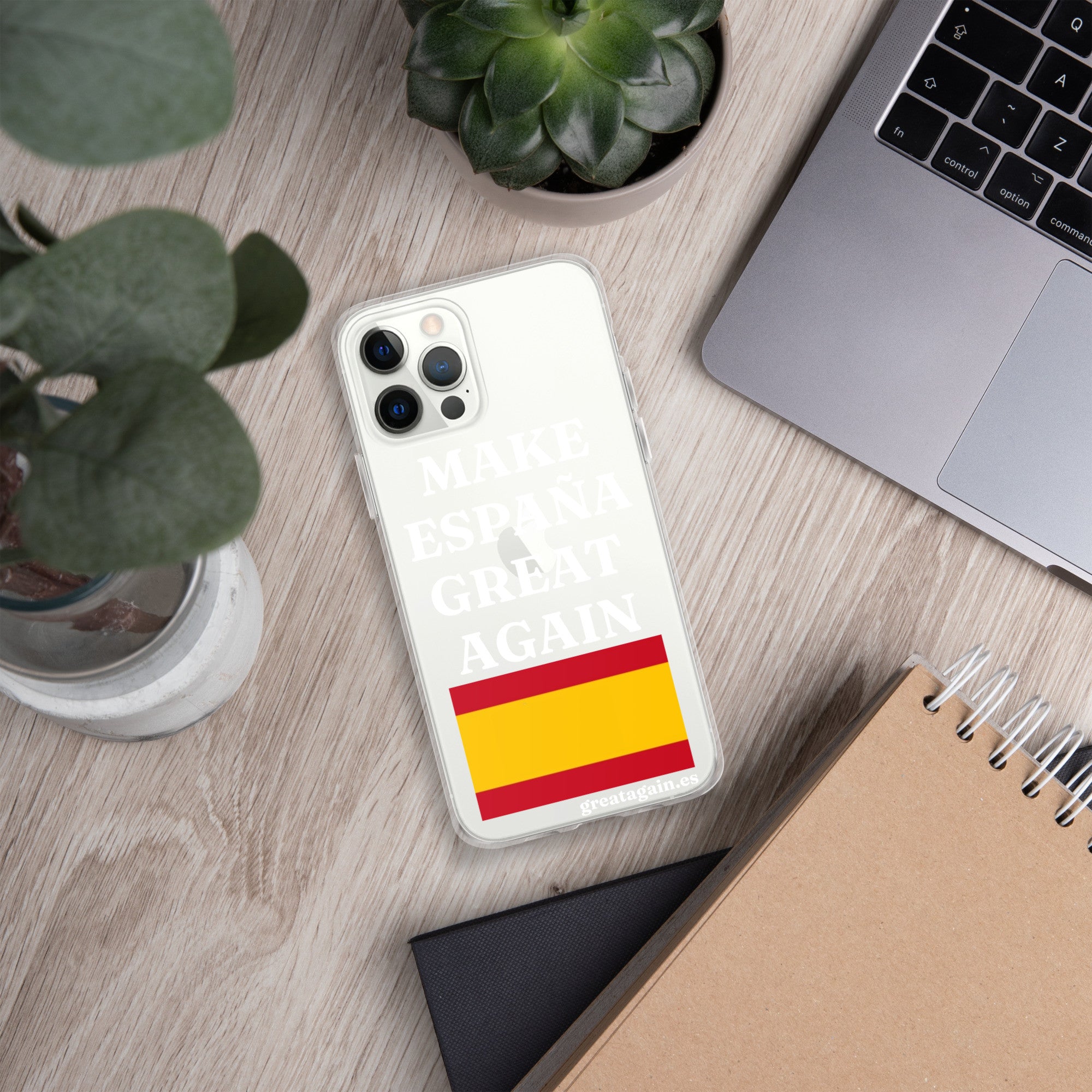 Carcasa transparente para iPhone® Make España Great Again