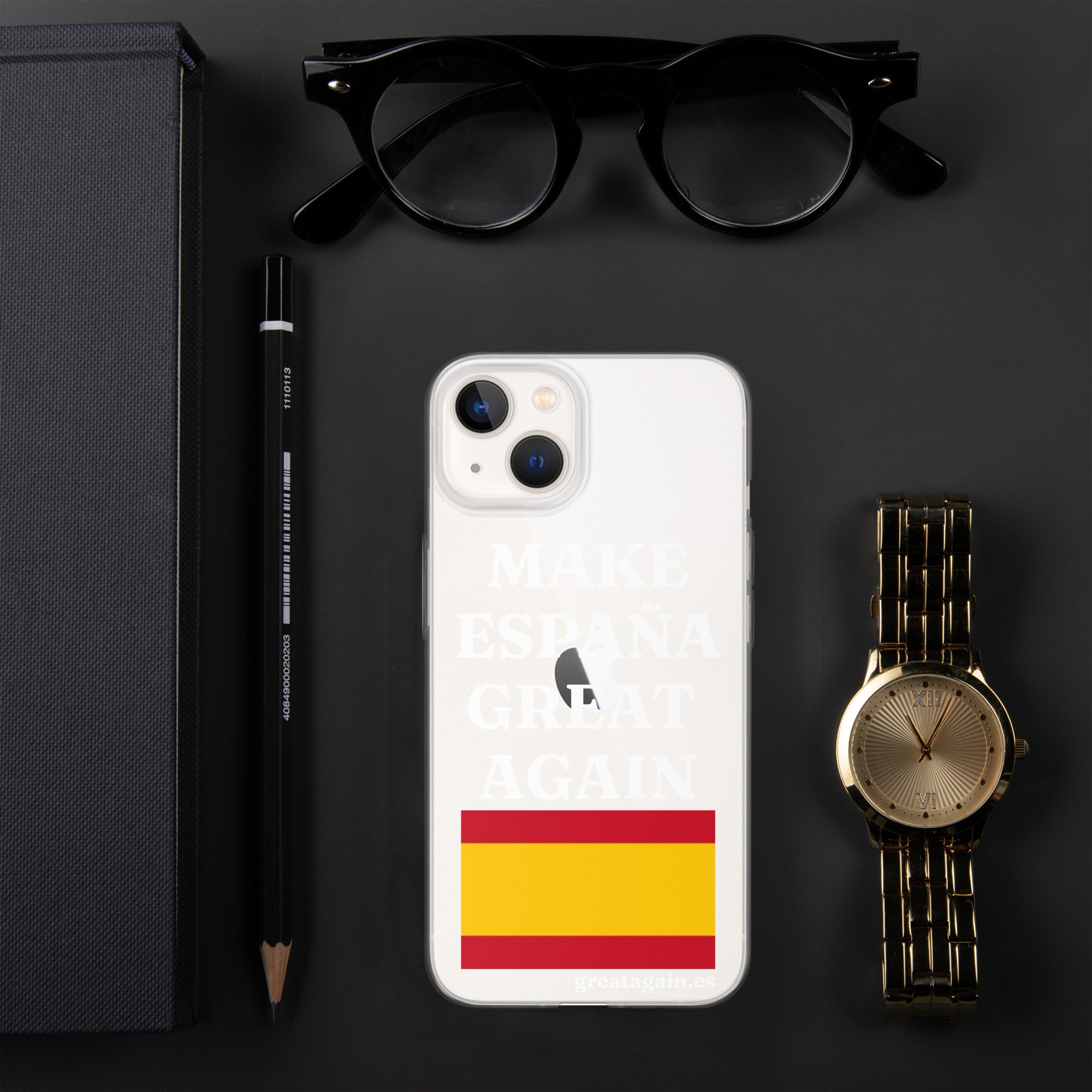 Carcasa transparente para iPhone® Make España Great Again