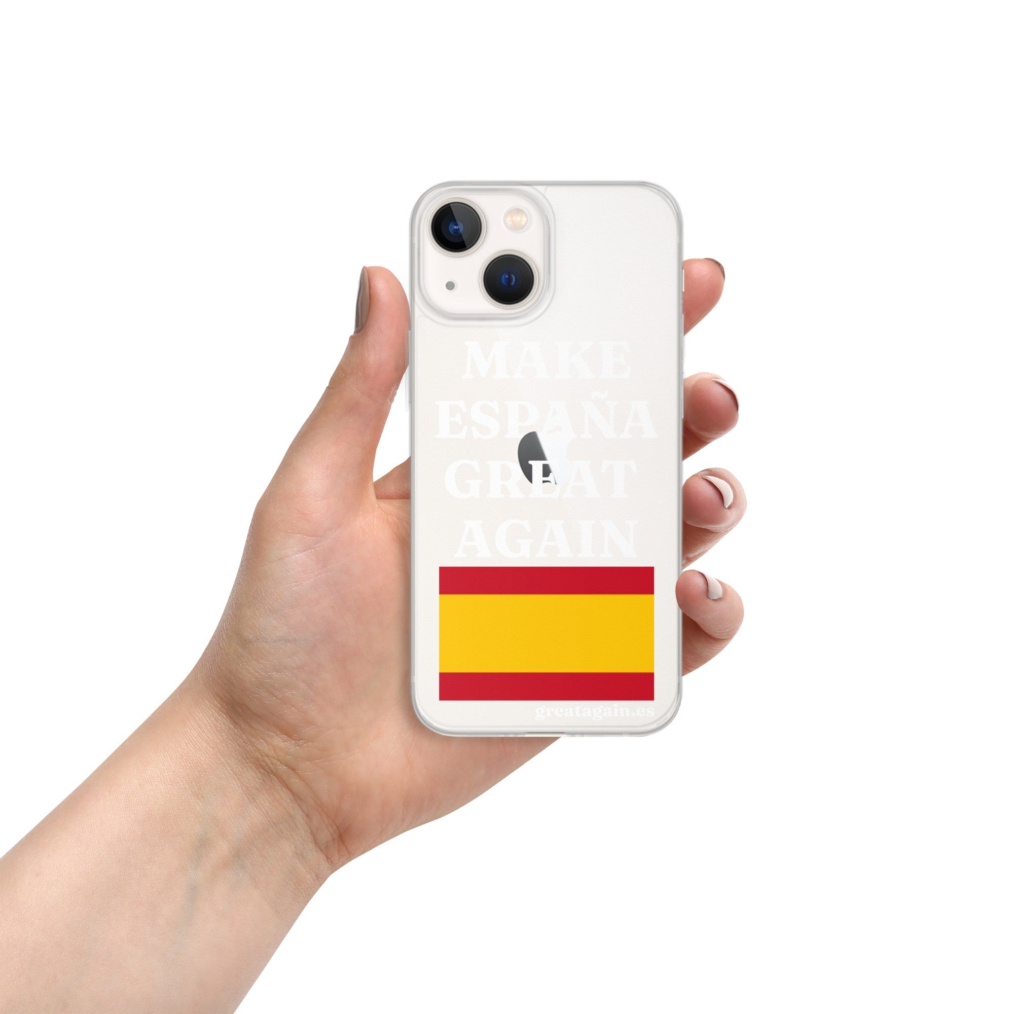 Carcasa transparente para iPhone® Make España Great Again