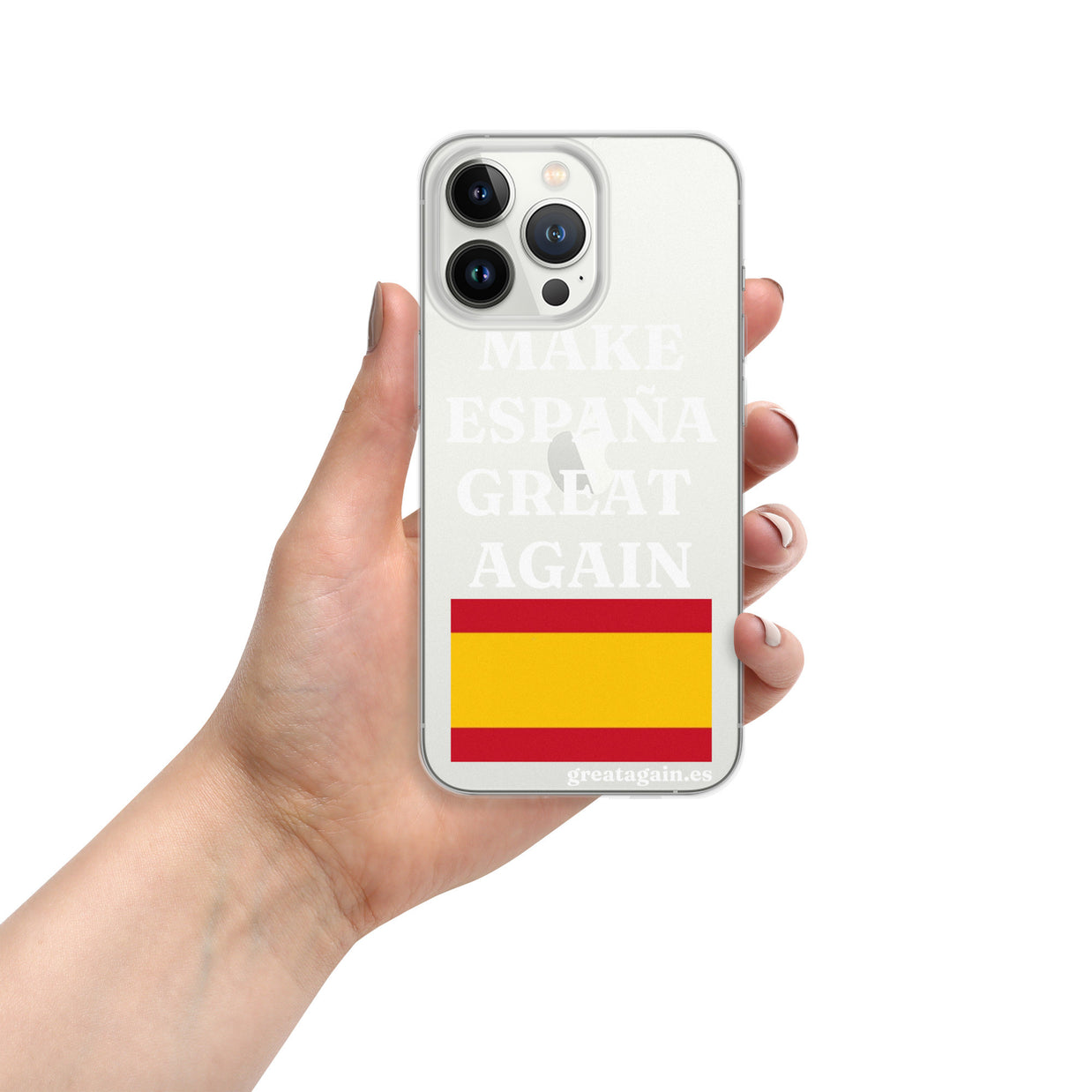 Carcasa transparente para iPhone® Make España Great Again