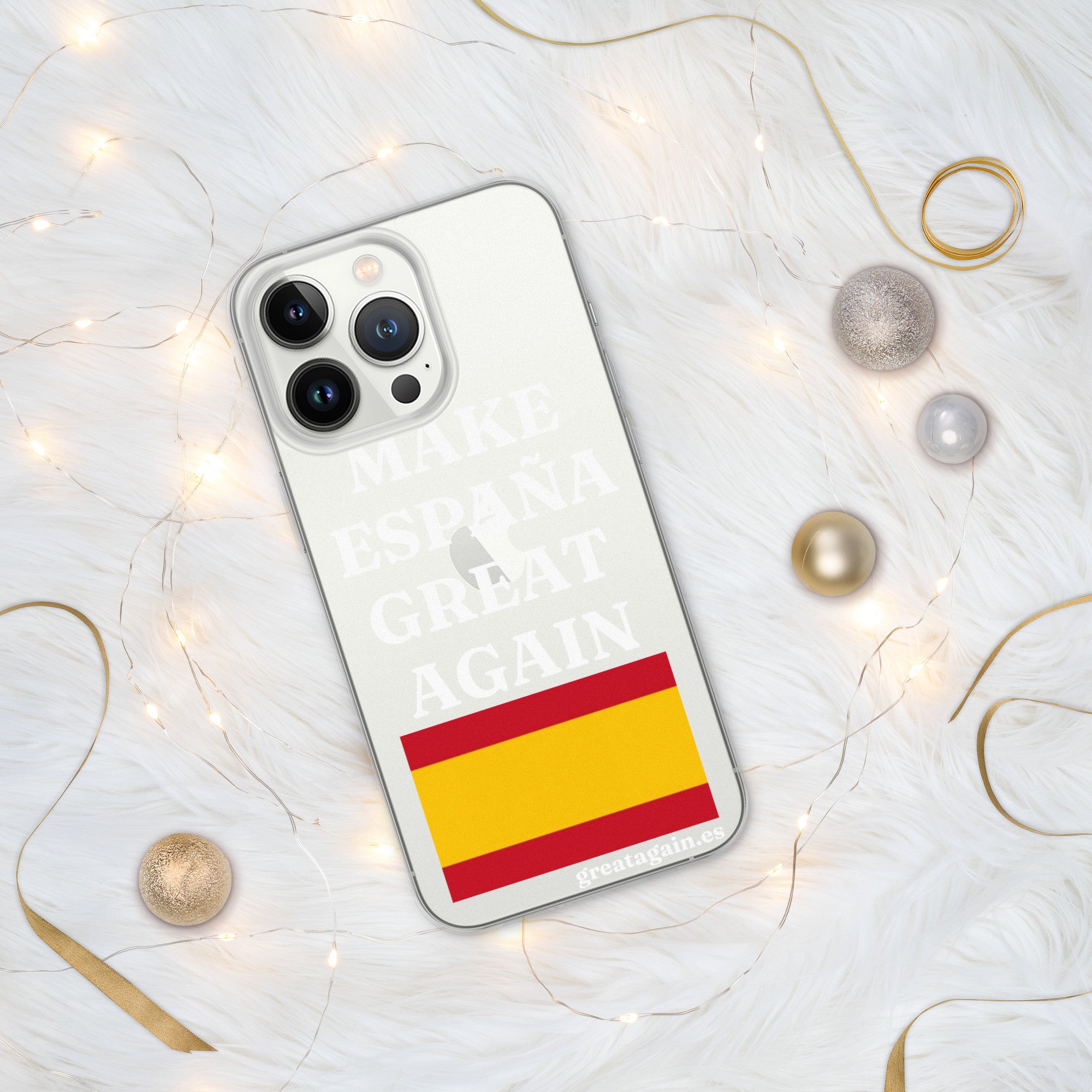 Carcasa transparente para iPhone® Make España Great Again