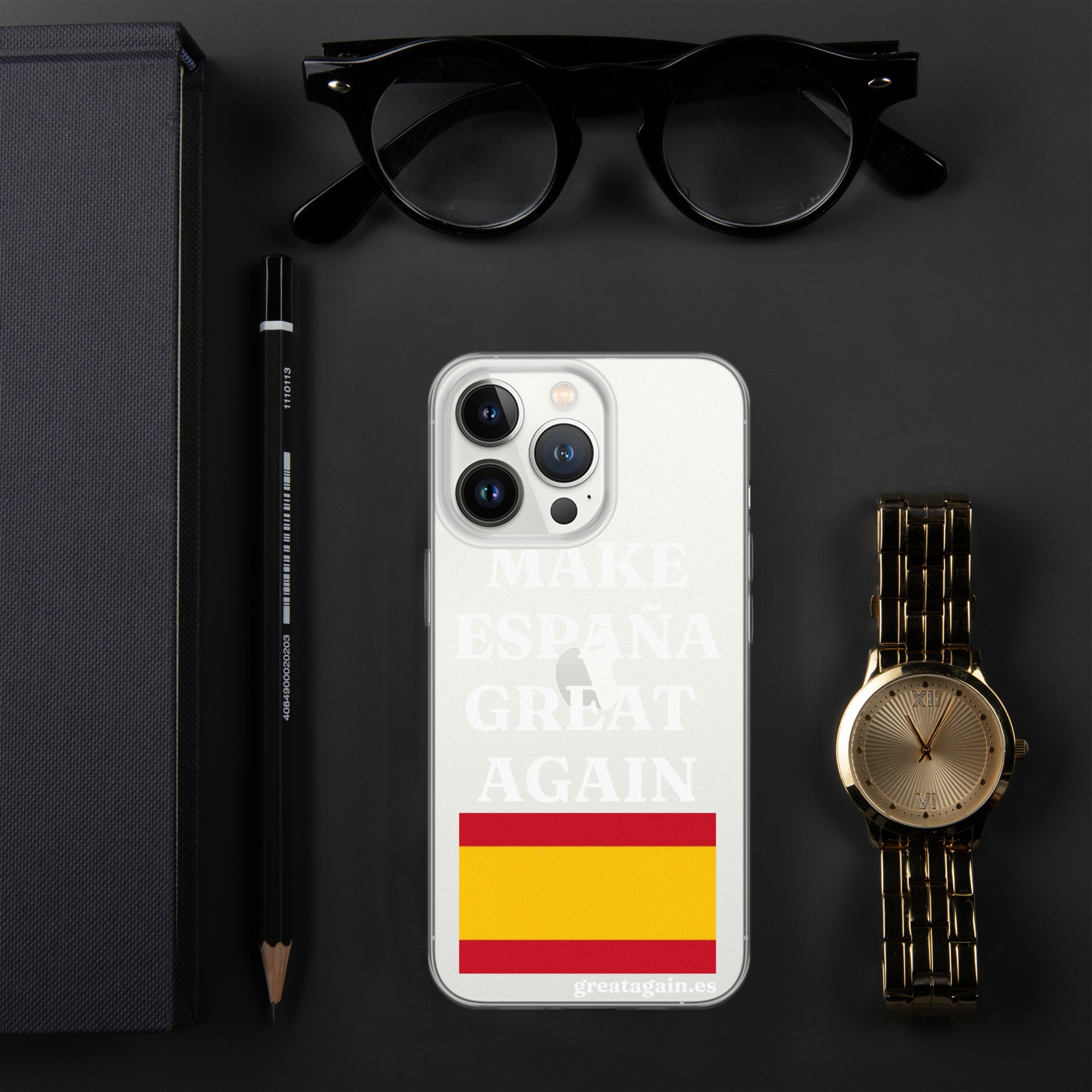 Carcasa transparente para iPhone® Make España Great Again