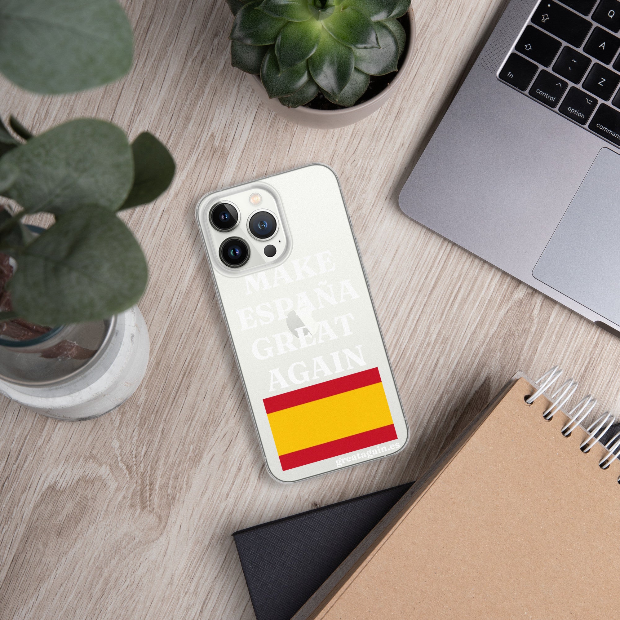 Carcasa transparente para iPhone® Make España Great Again