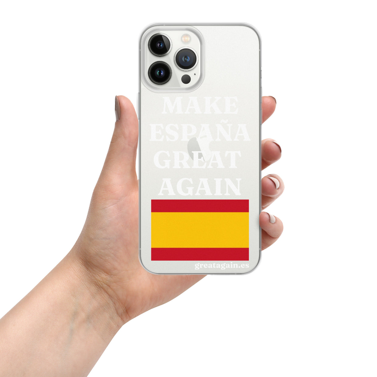Carcasa transparente para iPhone® Make España Great Again
