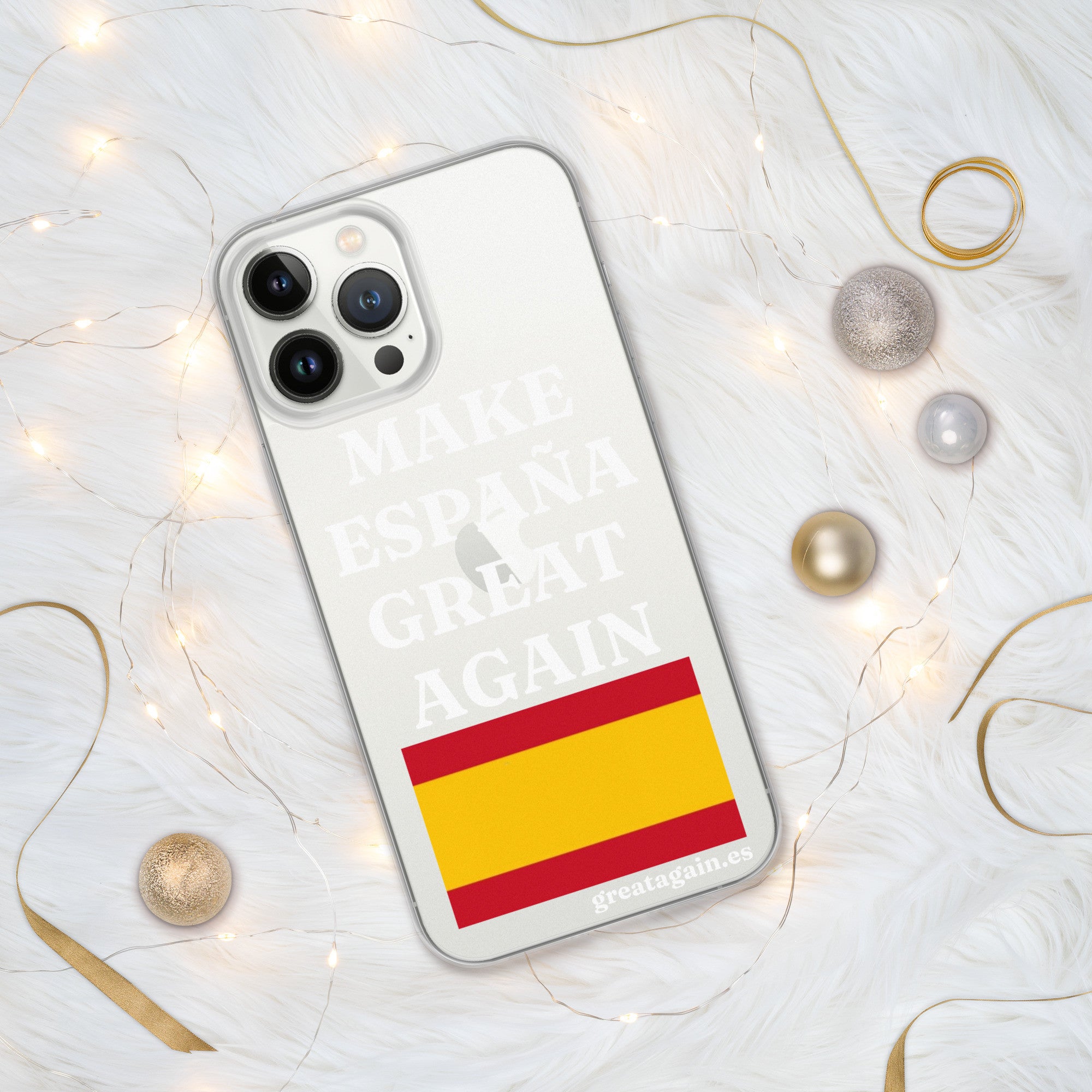 Carcasa transparente para iPhone® Make España Great Again