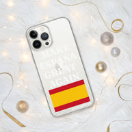 Carcasa transparente para iPhone® Make España Great Again