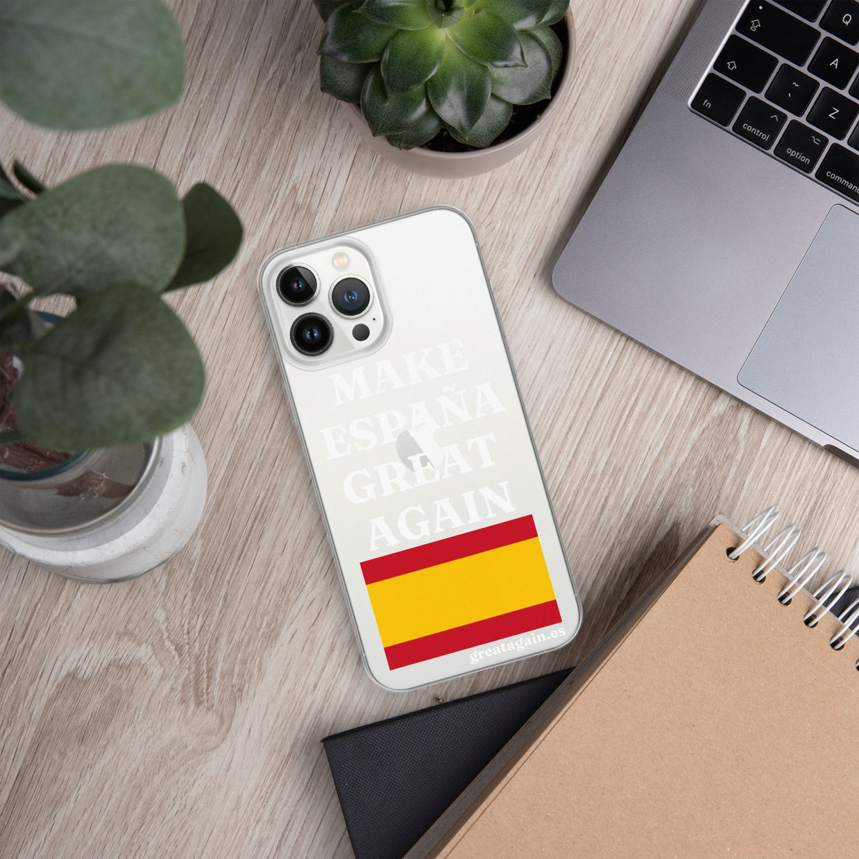 Carcasa transparente para iPhone® Make España Great Again