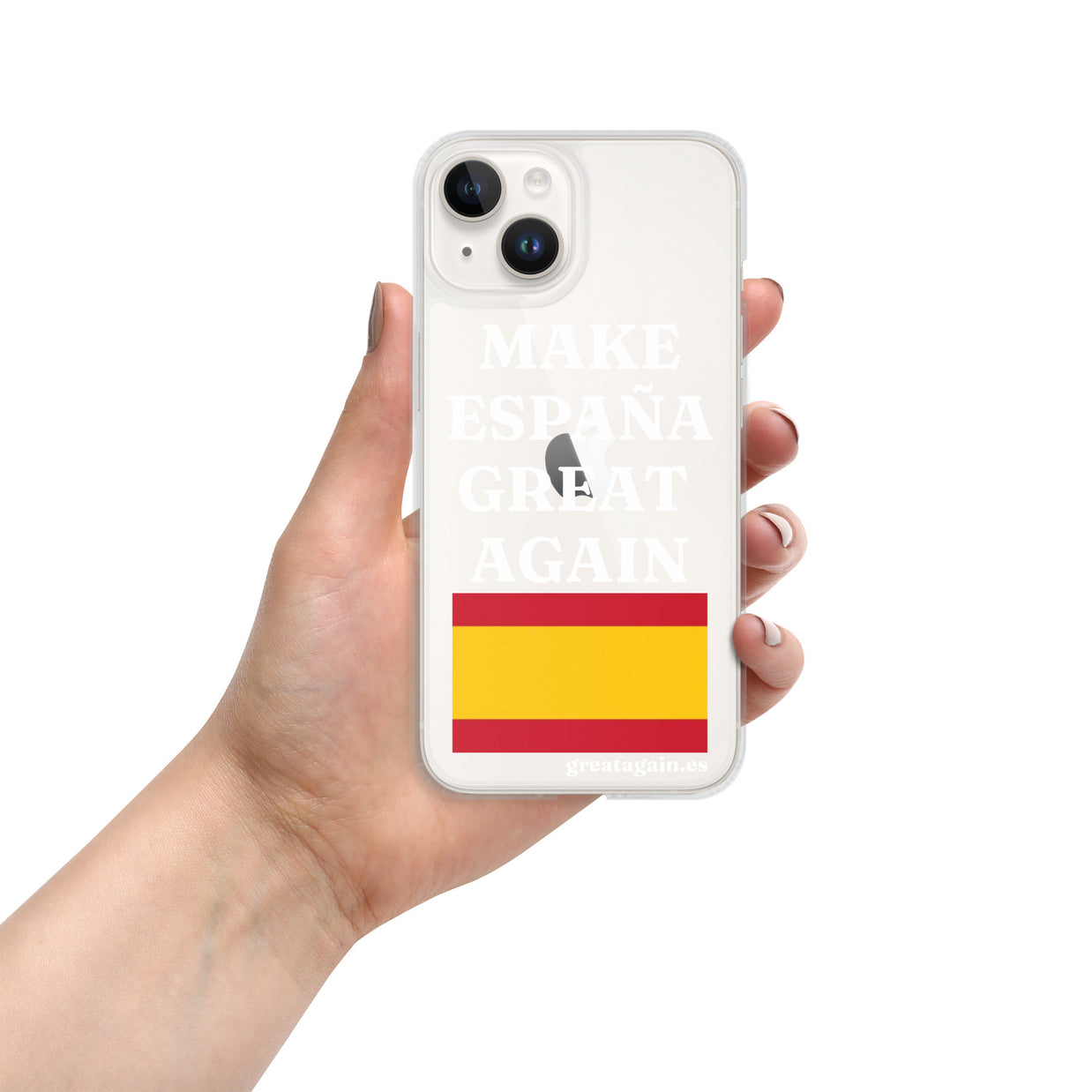 Carcasa transparente para iPhone® Make España Great Again