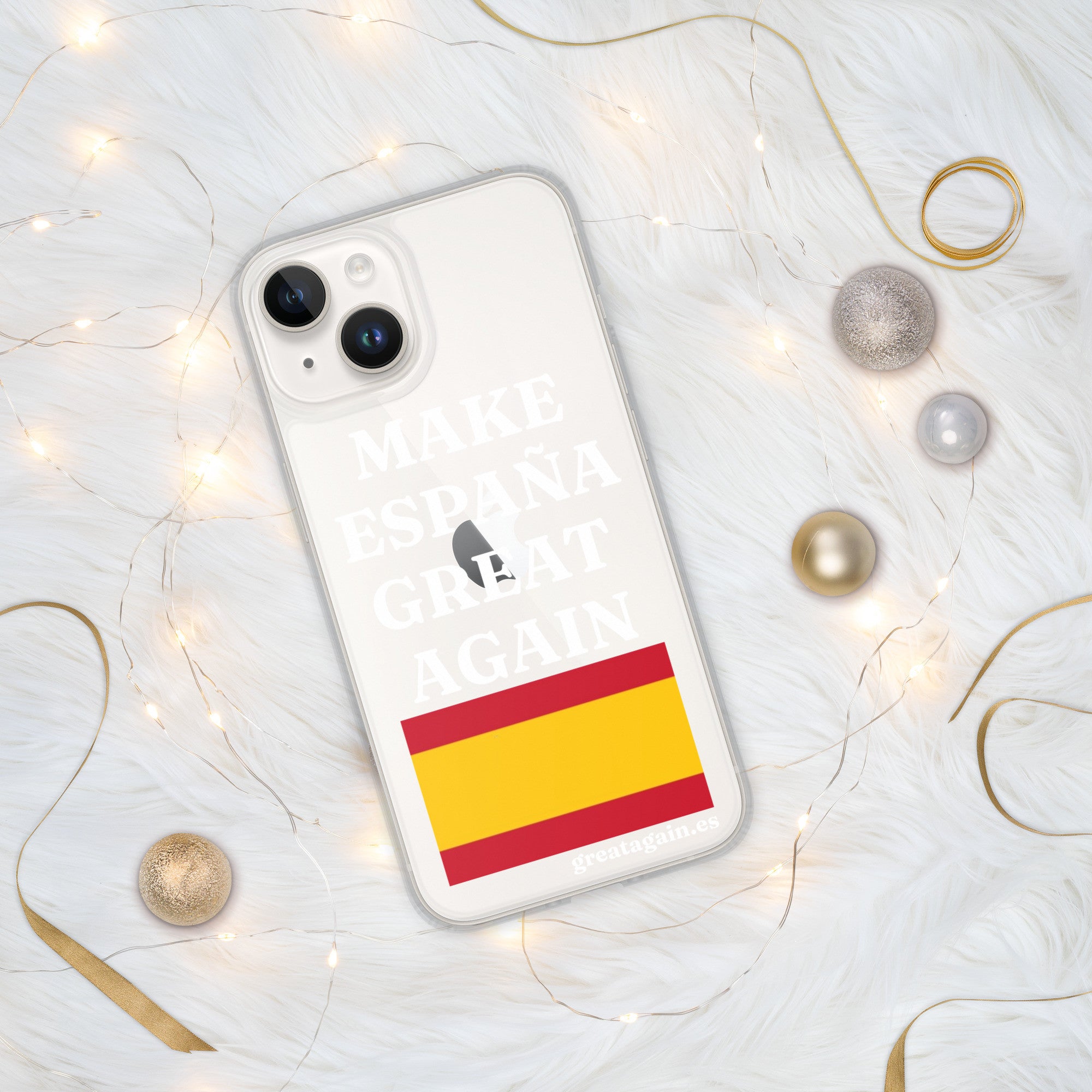 Carcasa transparente para iPhone® Make España Great Again