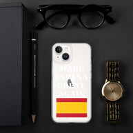 Carcasa transparente para iPhone® Make España Great Again
