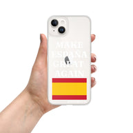 Carcasa transparente para iPhone® Make España Great Again