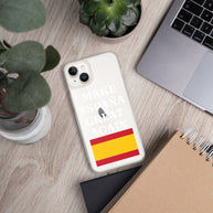 Carcasa transparente para iPhone® Make España Great Again