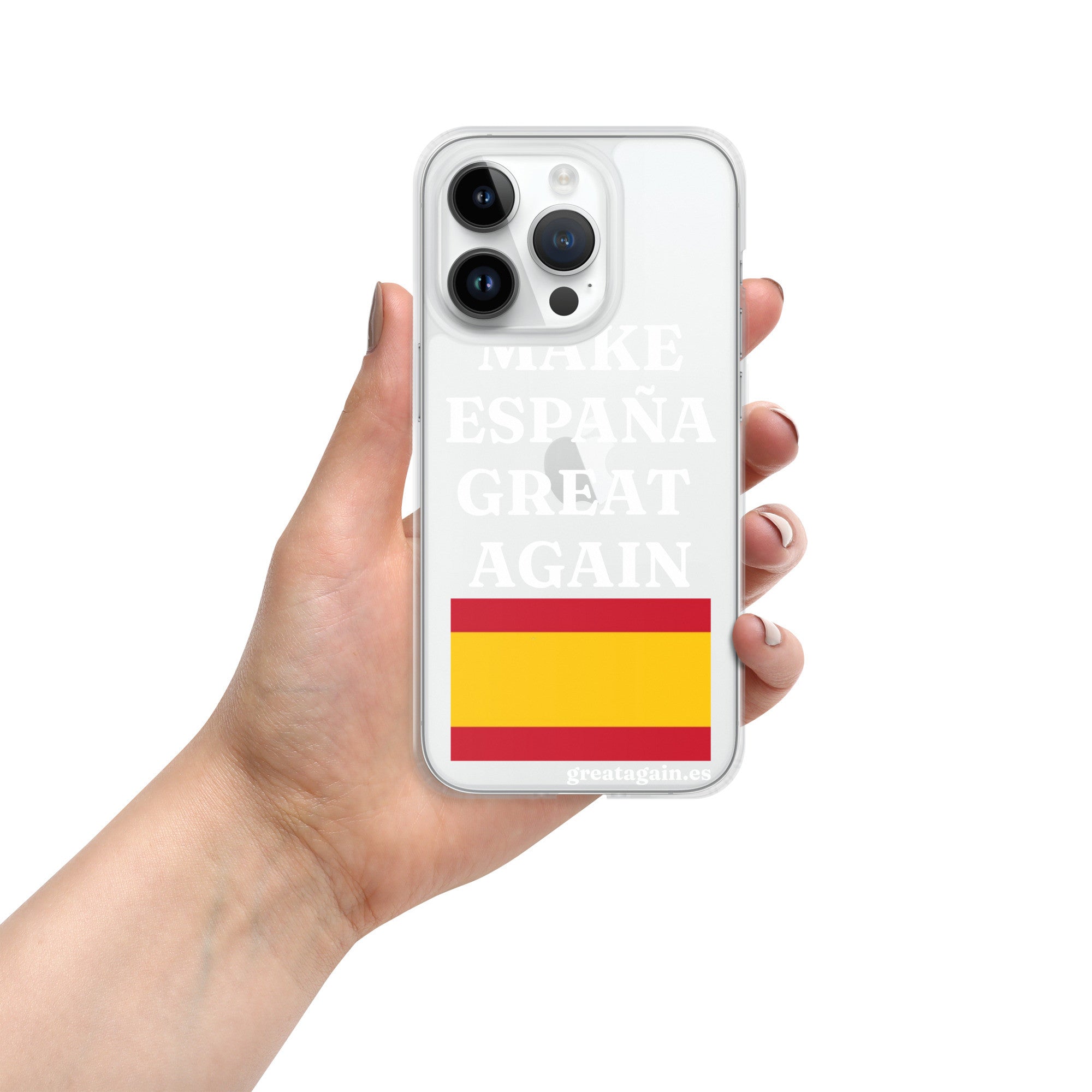 Carcasa transparente para iPhone® Make España Great Again