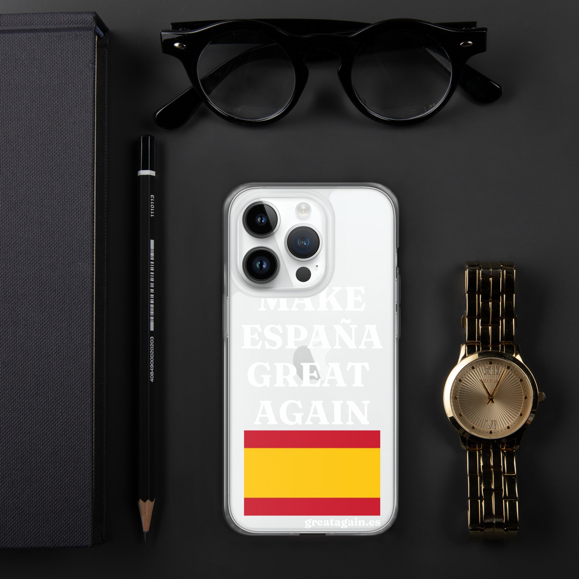 Carcasa transparente para iPhone® Make España Great Again