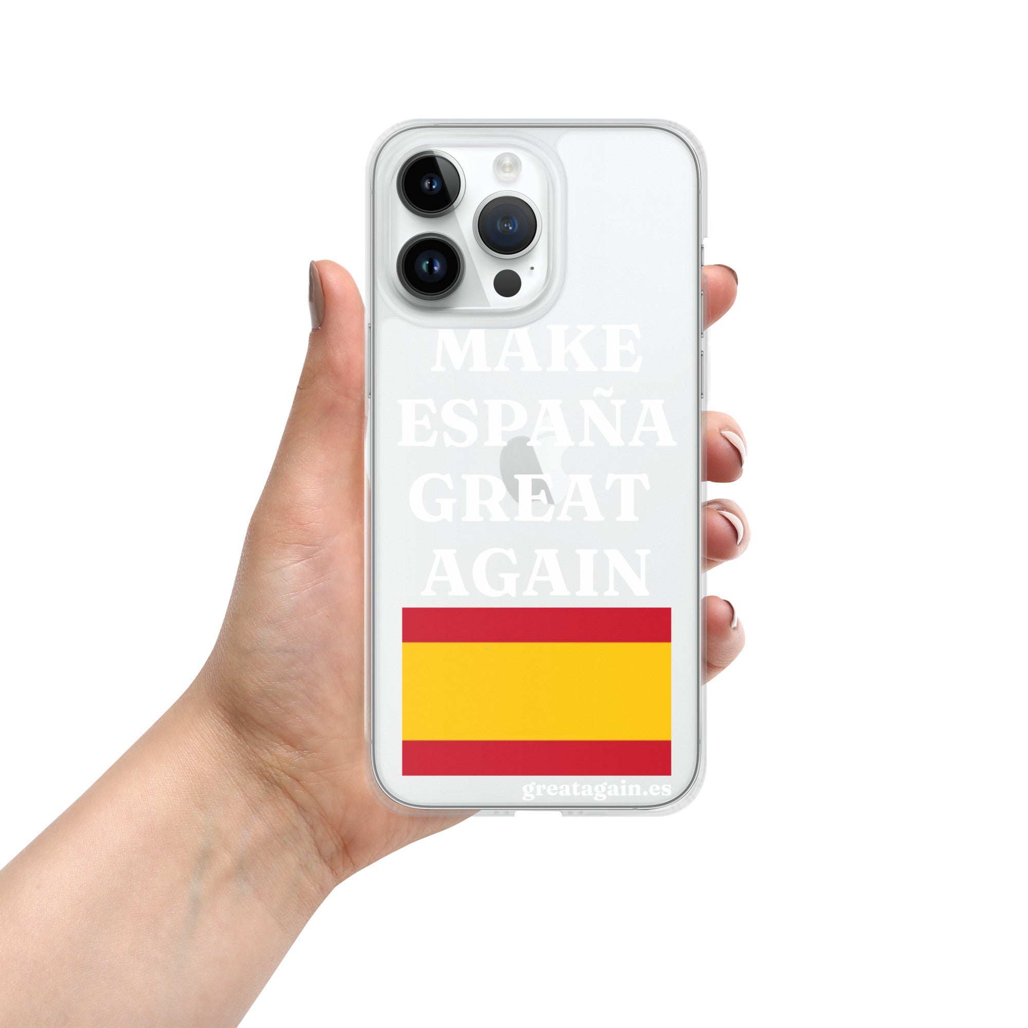 Carcasa transparente para iPhone® Make España Great Again
