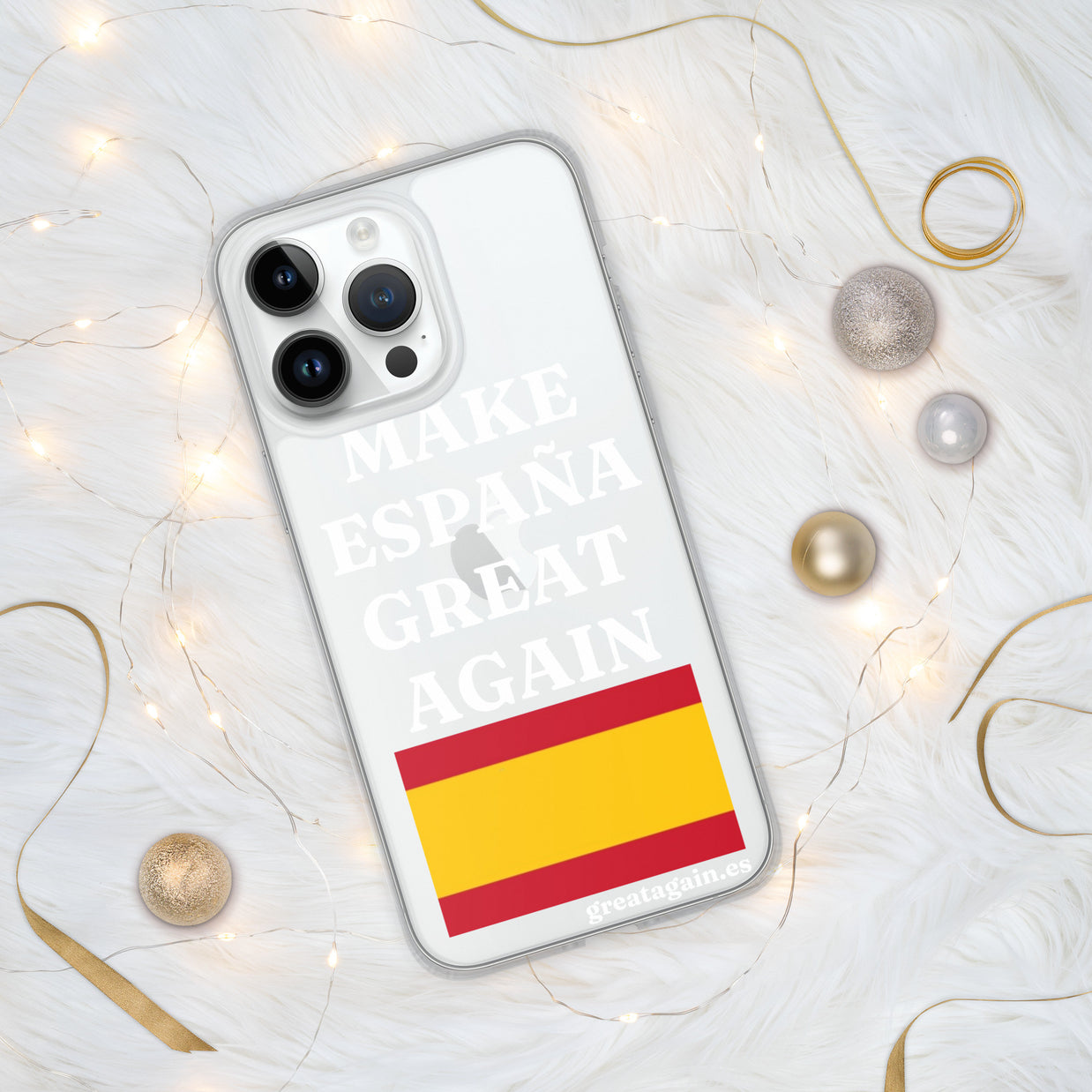 Carcasa transparente para iPhone® Make España Great Again