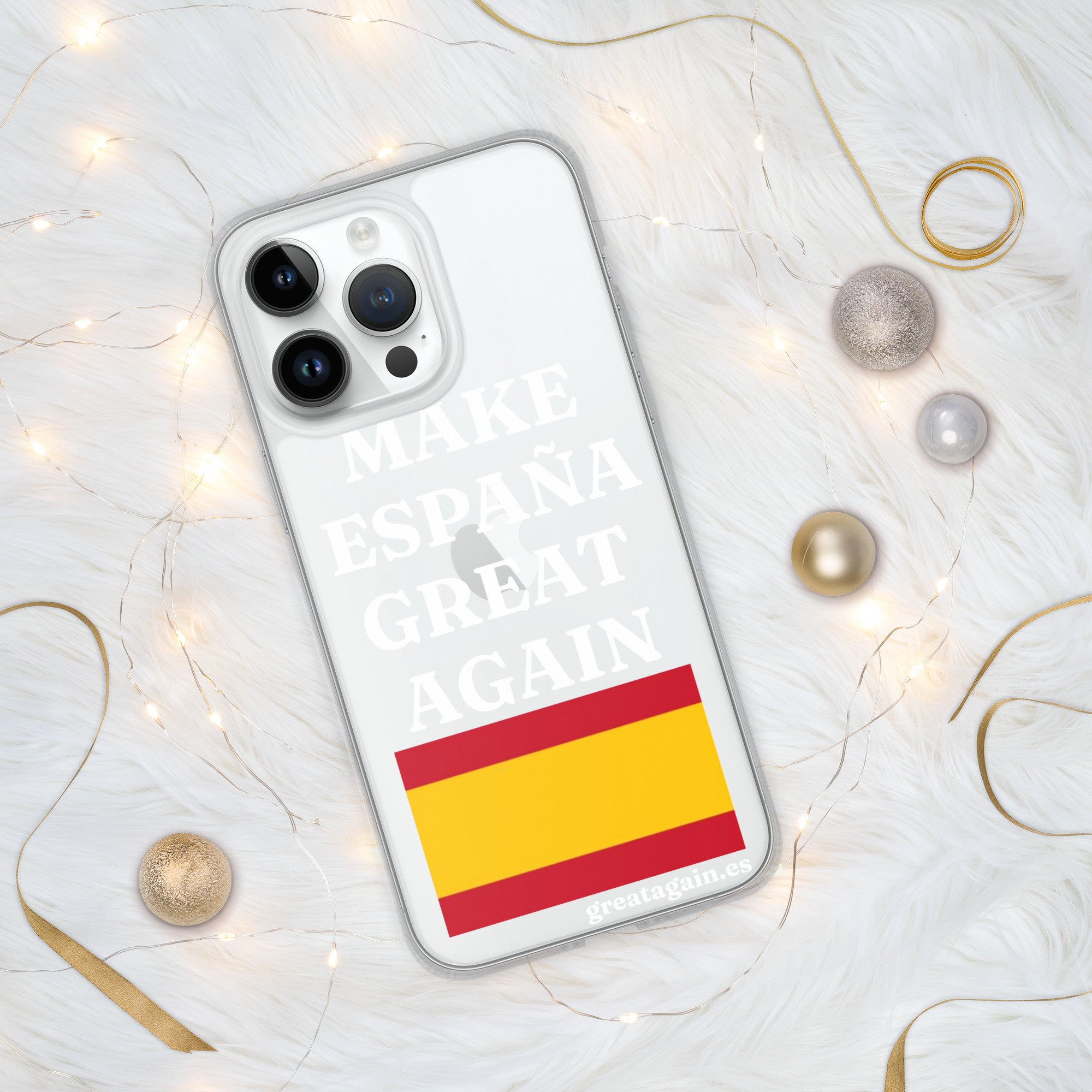 Carcasa transparente para iPhone® Make España Great Again