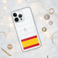 Carcasa transparente para iPhone® Make España Great Again