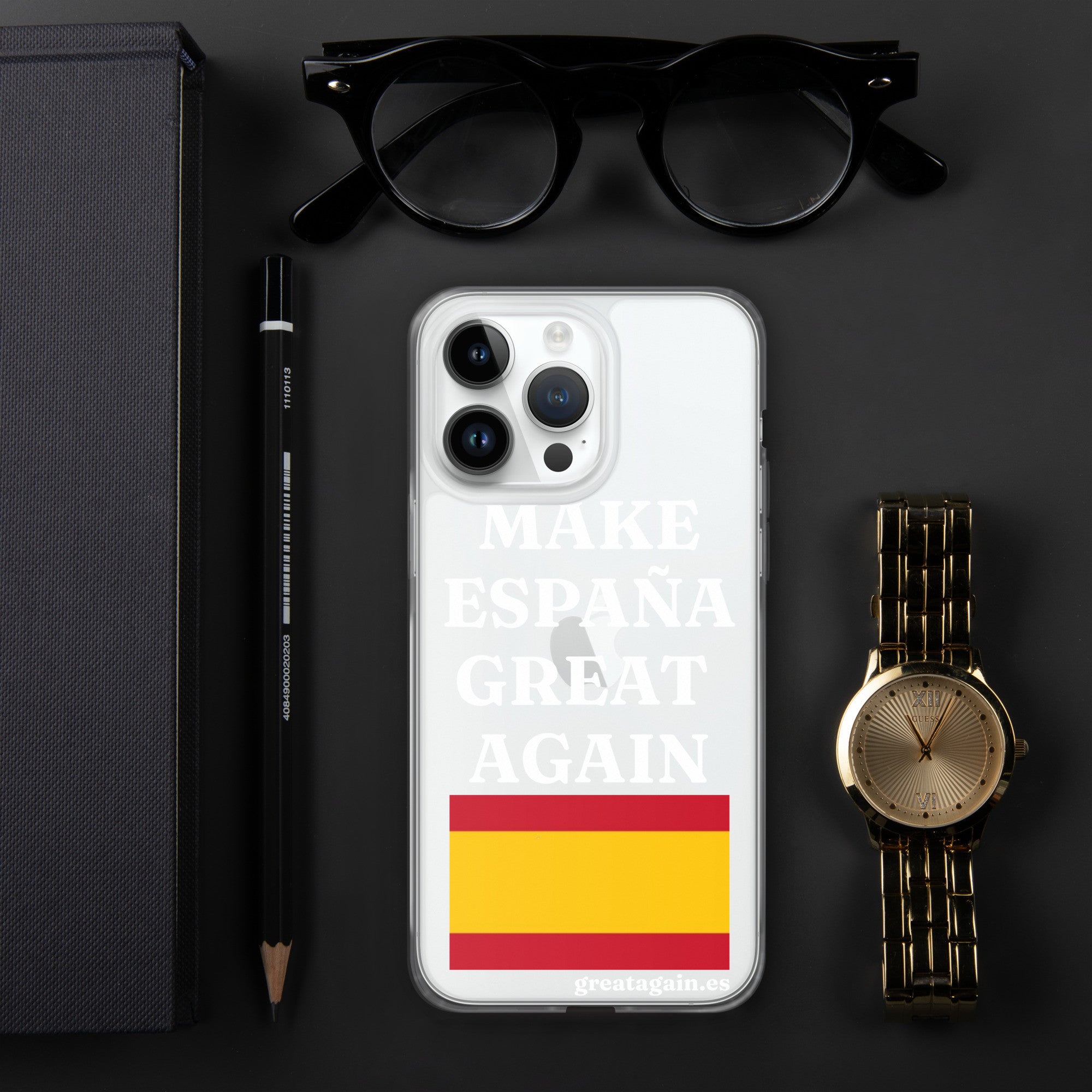 Carcasa transparente para iPhone® Make España Great Again