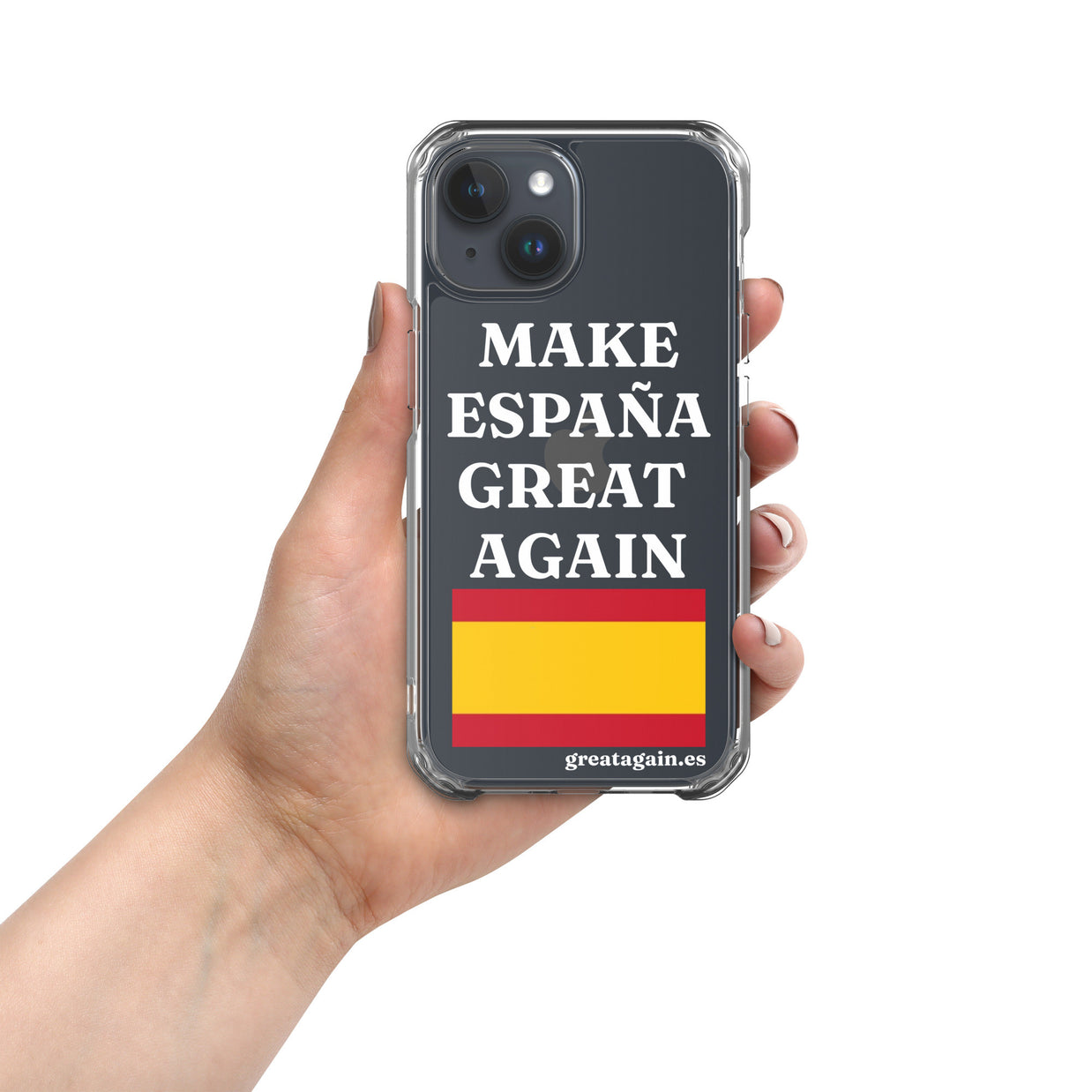 Carcasa transparente para iPhone® Make España Great Again